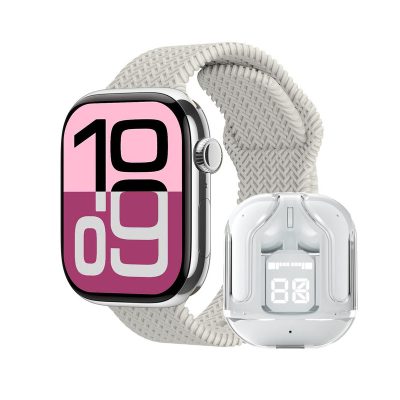 ساعت هوشمند راینو مدل WX50 با بند سیلیکونی به همراه هدفون